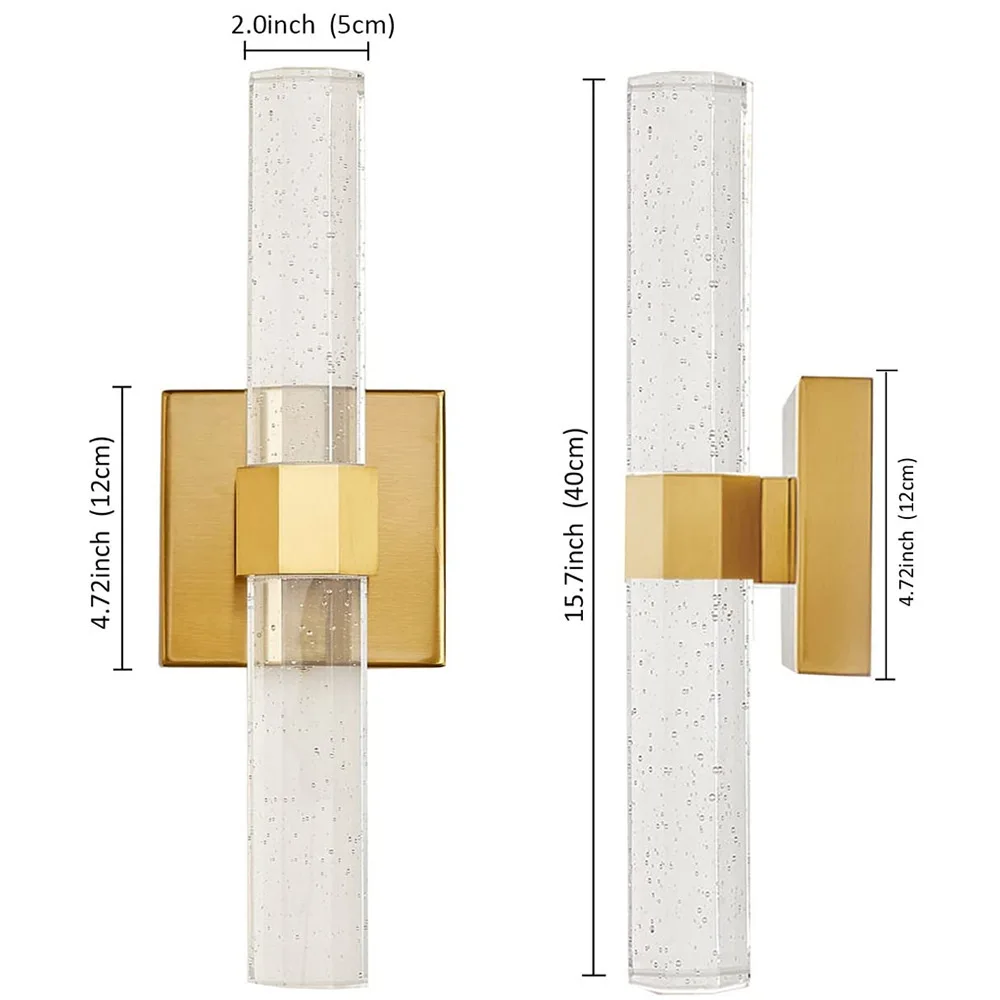 Postmodern Light Luxury Living Room Background Wall Simple Luxury Bedroom Bedlight Crystal LED Double Headed Wall Light