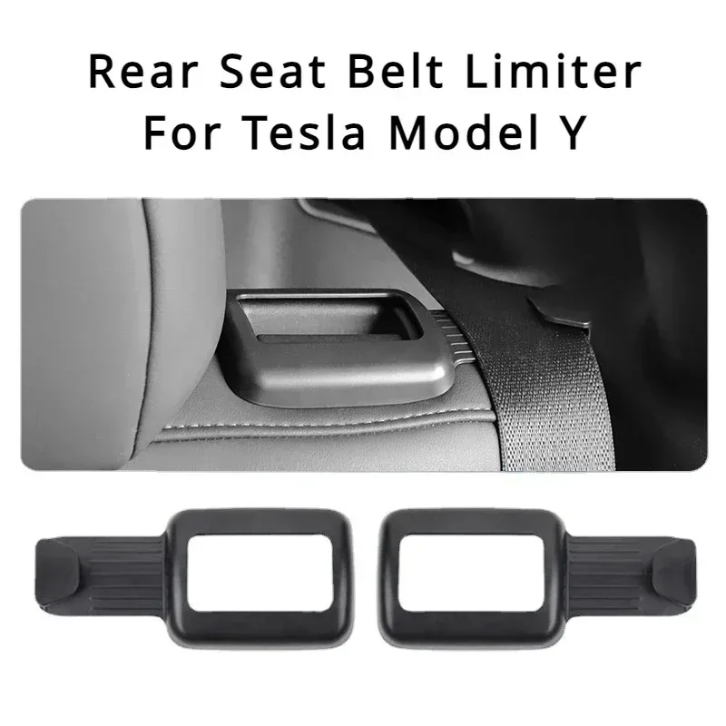 Für Tesla Model Y 2022-2024 Sicherheitsgurt-Befestigungshalterung Rücksitzgurt-Begrenzer Schutzabdeckung ABS Modely Auto-Innenausstattung