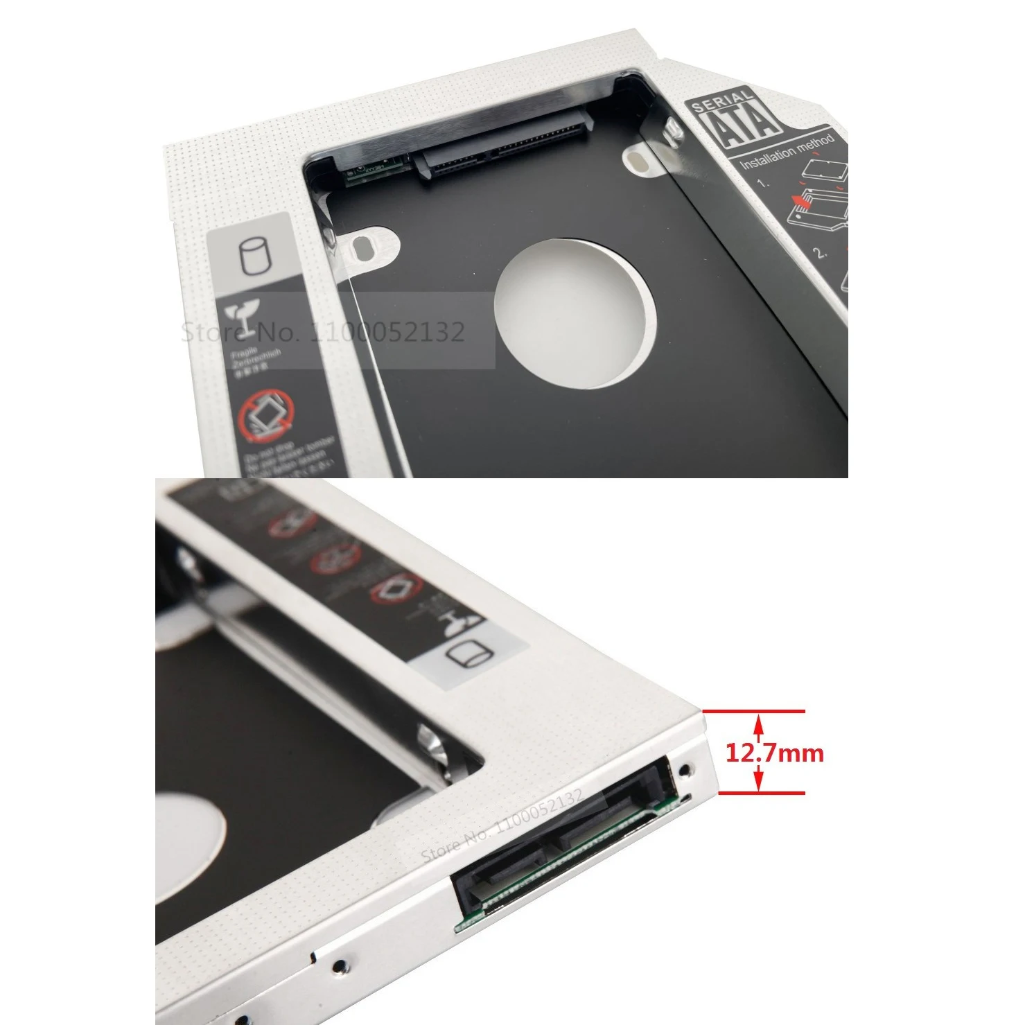 Vassoio adattatore Caddy per baia ottica per disco rigido SATA 2.5 per Acer 5551 7551 5736 5750 5755G 5942G 4937 4937G 5738G 5733 5730 5734 5737