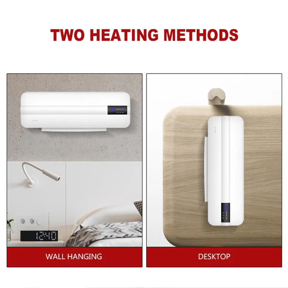 Household Electric Heater Wall-mounted Remote Control Heater Energy Saving Heater Bathroom Air-conditioning Heating Fan Machine