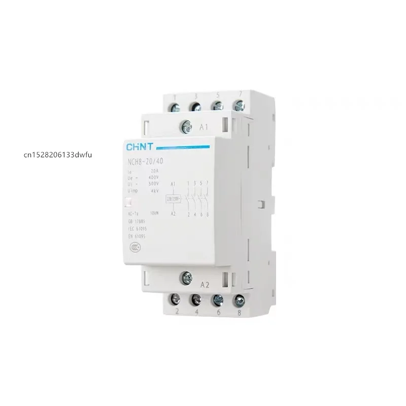 CHINT NCH8 20A 25A 40A 63A Din Rail contattore ca per uso domestico 220V 230V 380V 400V 1 no1nc 2NO 2NC 4NO 1 singolo 3 trifase