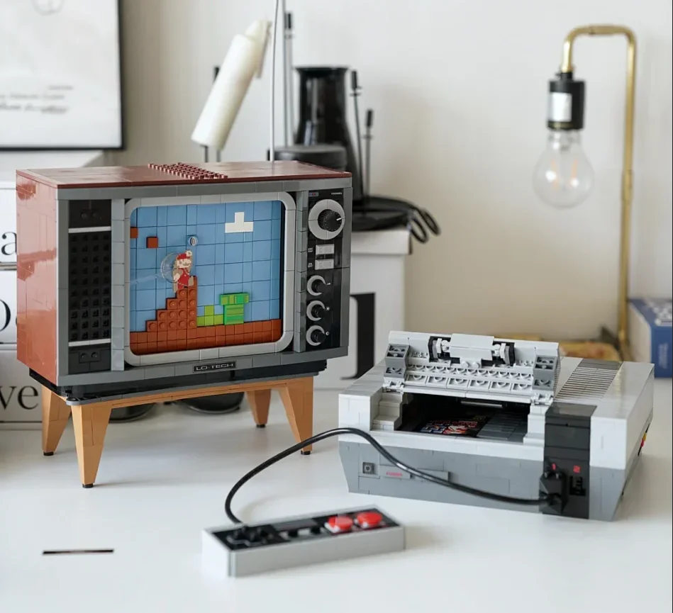 

2651 шт. идеи Super NES ТВ игровая консоль модель Moc модульные строительные блоки кирпичи фигурки развивающие детские игрушки 71374