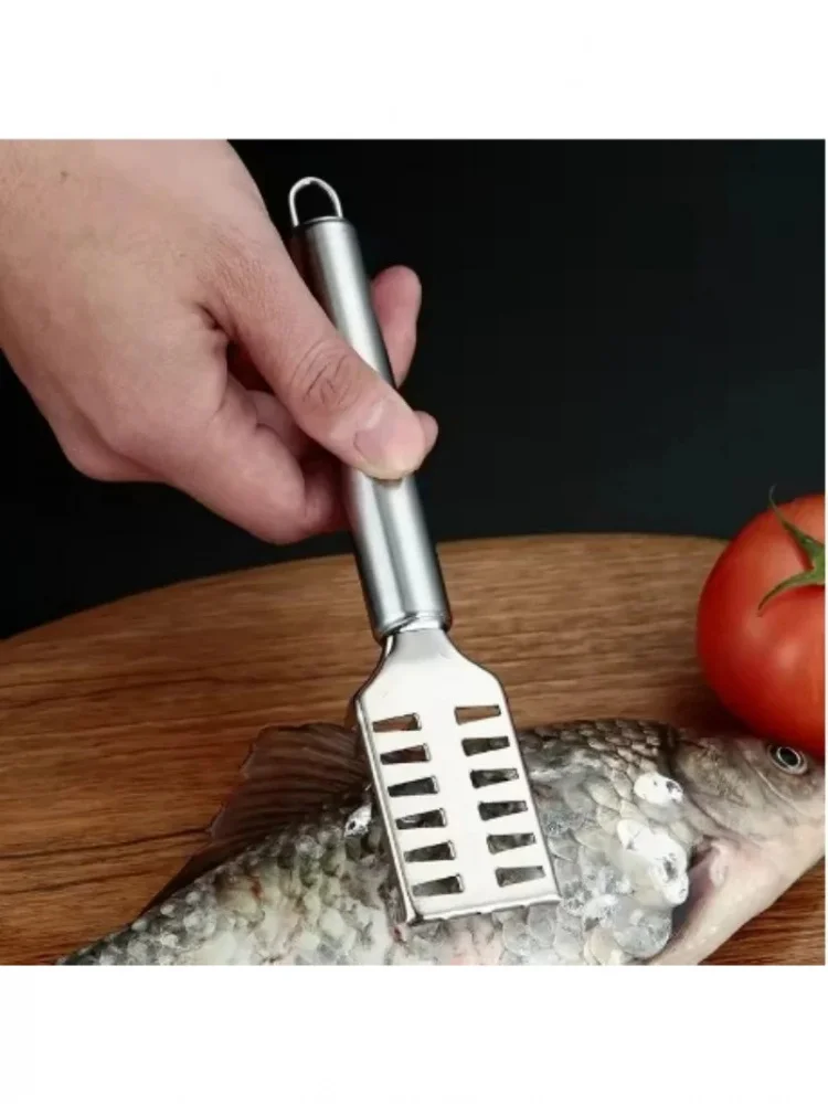 Couteau en écailles de poisson en acier inoxydable, grattoir en dents de scie, grattage, désossage, filetage, coupe, grattage, couteau de creuser, 1 pièce