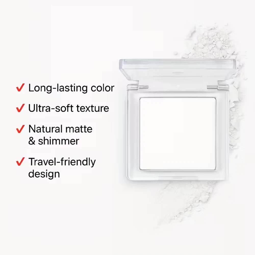 Langdurige matte highlights met oogschaduwbakje - Glanzende glitter voor natuurlijke contouren van alle huidtinten, oranje en wit