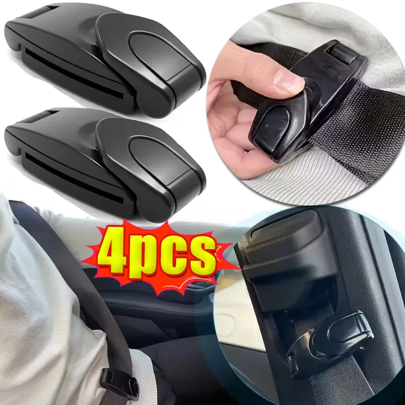 

Car Seat Belt Clip Shoulder Neck Strap Adjustable Tensione Clip for Adults Kids Pregnant Women Seat Belt Adjuster Clamp