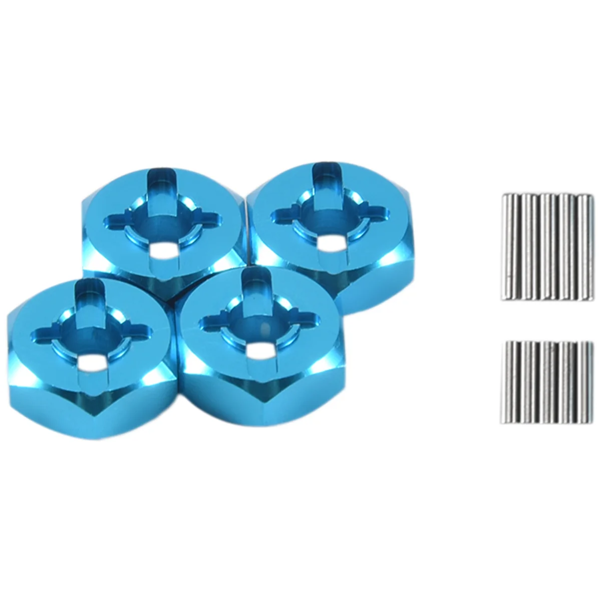 Aluminum Alloy 12mm Combiner Wheel Hub Hex Adapter Upgrades for Wltoys 144001 1/14 RC Car Spare Parts,Blue