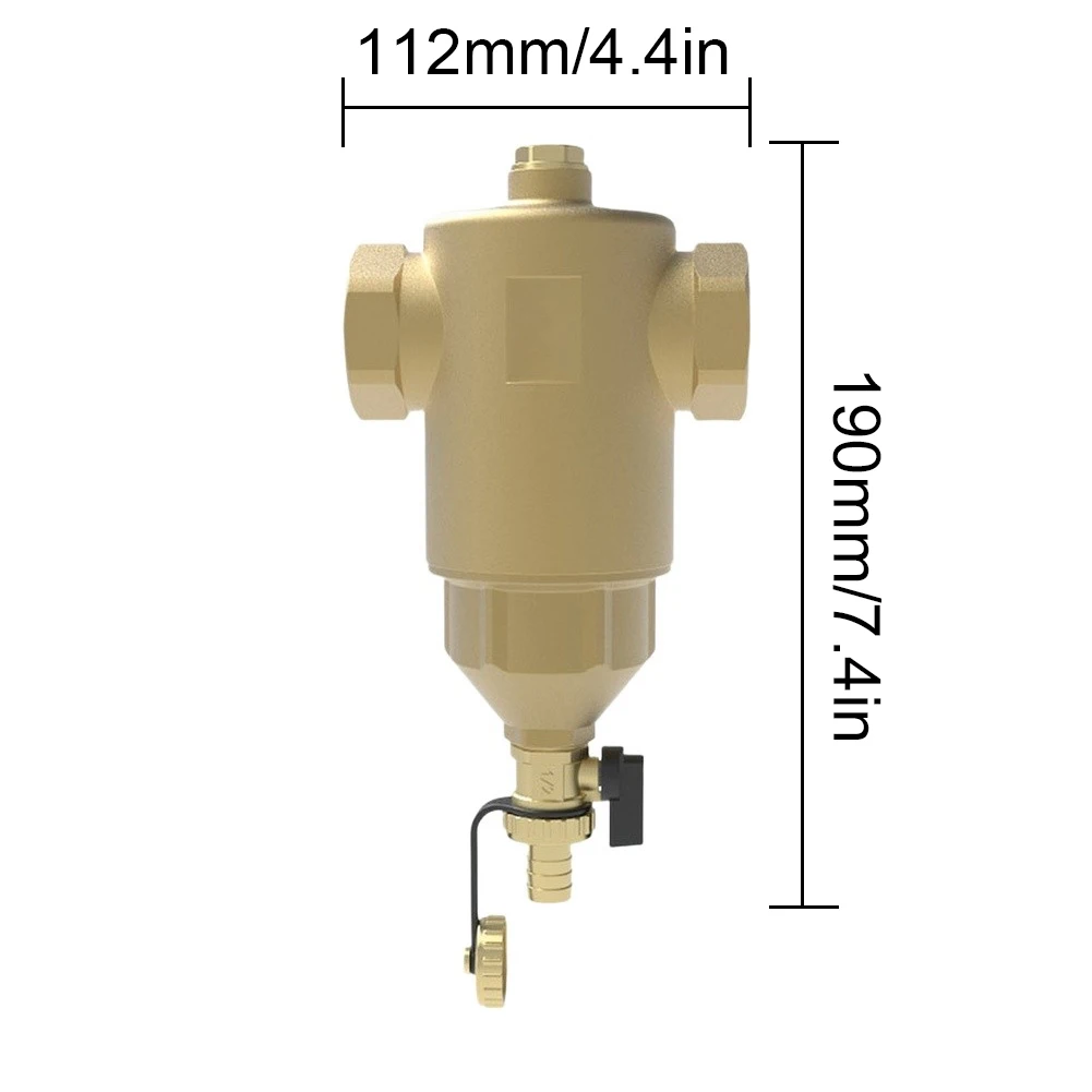 Magnetic Dirt Separator Brass Filter For Wall Hung Boiler And For Heat Pump System Removes Rust Impurities DN25 DN32 Valve
