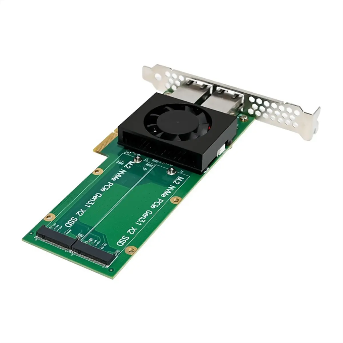 [VALUE PACK]PCIe 3.0 X8X16 Expansion Card 2 X M.2 M Key NVMe SSD NVME Expansion Card 1226+ASM2812 Dual 2.5G Copper Port 2N2T