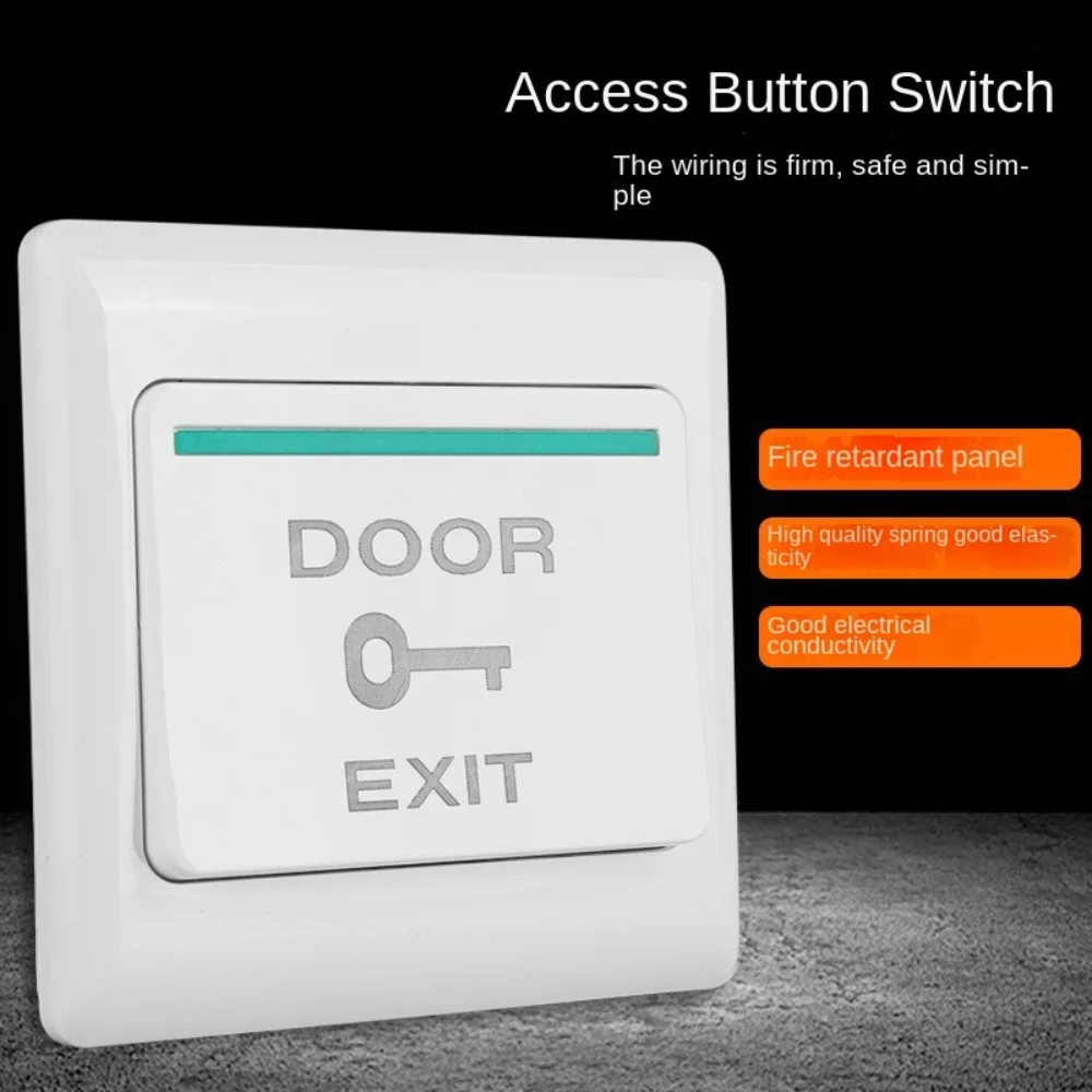 

5PCS Push Button Design Access Control System Push Switch Dustproof Plastic Electronic Door Lock Square Eco-friendly Exit Button