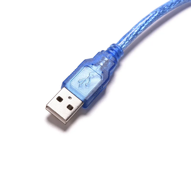 USB 2.0拡張ケーブル,30 cm,2.0オス-USB 2.0,メス延長ケーブル,データ同期ケーブル,抗干渉,青,1個