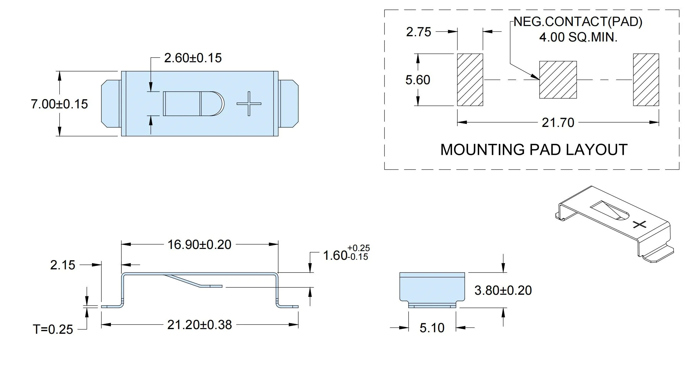 Customized CR1632 Battery Holder SMT SMD CR1632 Retainer Metal Battery Clip SbM-1606