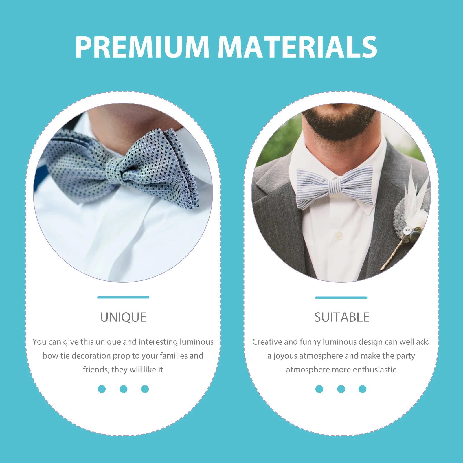 

2pcs Glowing Bow Tie LED Flashing Party Props Wedding Accessories Non woven Fabric Bar Dance Decor Shallow Blue Red