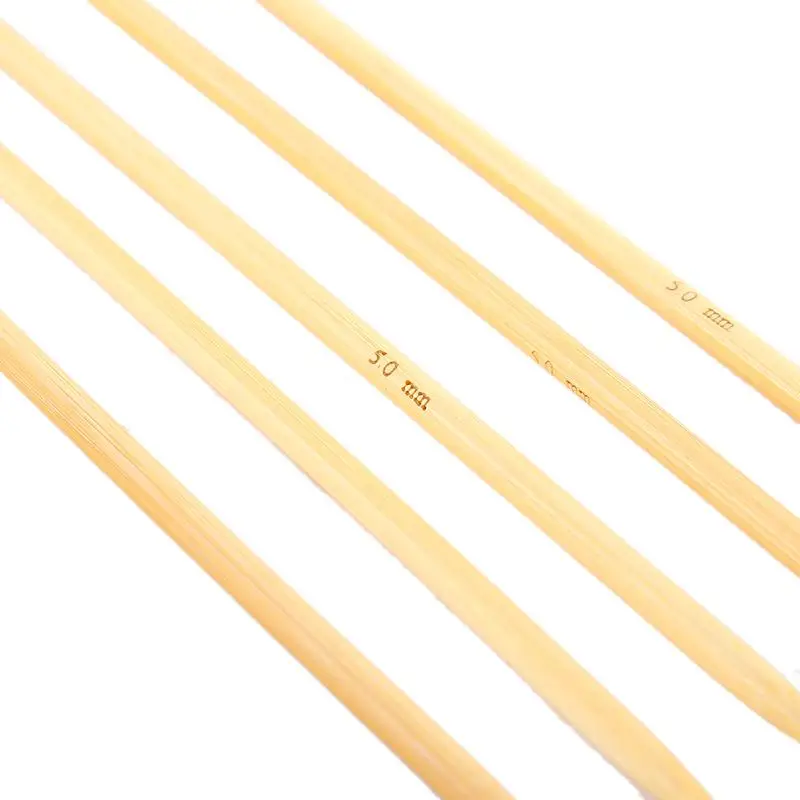 5Pcs 20cm Bamboo Knitting Needles Double Pointed Crochet Hook DIY Hand Sewing Sweater Hat Scarf Socks Weave Knitting Tools