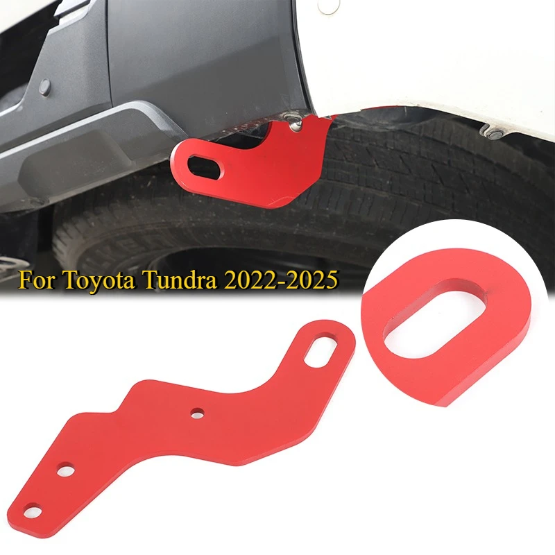 

For Toyota Tundra 2022-2025 Carbon Steel Red Car Towing Bars Kit Rear Bumper Bar Towing Trailer Hook Car Accessories