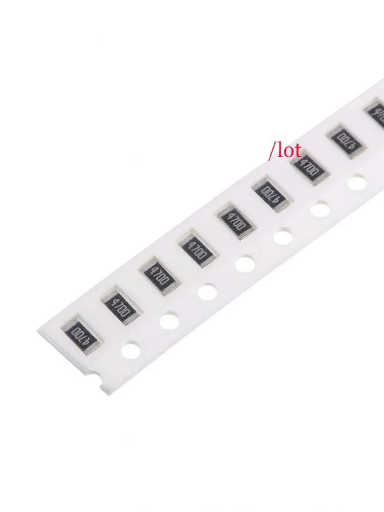 100 szt. 1% 1206 0R -10M SMD Rezystor stały 1R 10R 51R 220R 330R 470R 510ohm 1.5K 2K 5.1K 10K 100K 220K 510K 1M 3.4.7M 10M — zdjęcie 2