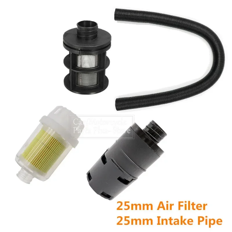 Air Filter Parking 25mm Air Diesel Parking Heater Intake Filter Silencer Intake Pipe 4 Type Fit For Webasto Eberspacher Black