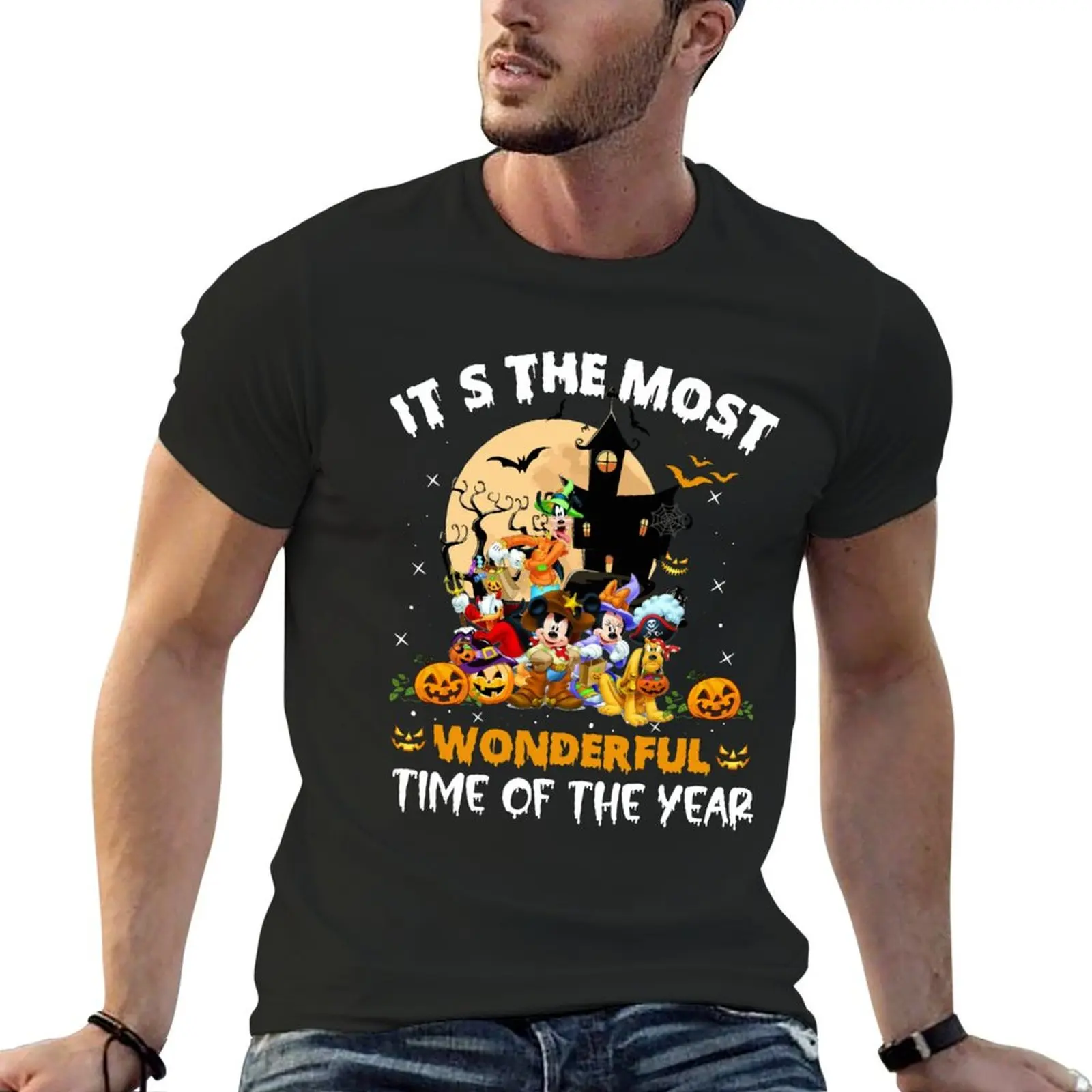 

Happy Halloween T-shirt new edition funnys anime clothes sublime men clothing