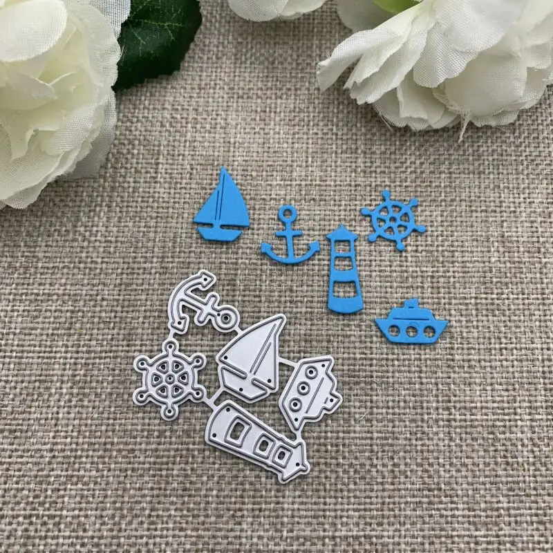 Ocean ship animal shell fustelle in metallo per Scrapbooking fai da te goffratura decorativa artigianato fustellatura modello stampo