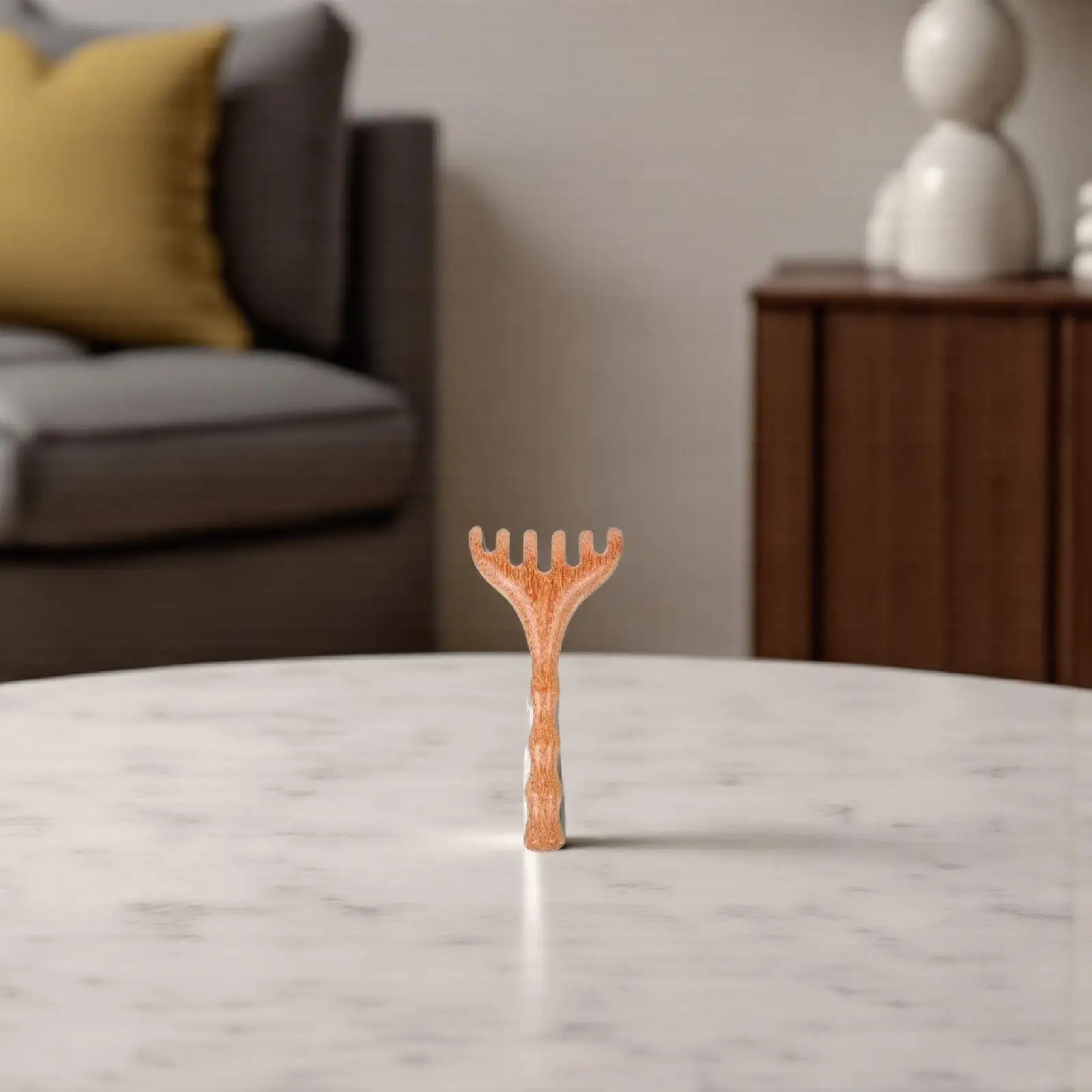 

Деревянная расческа-массажер для кожи головы с шестью зубцами, длинная ручка, натуральное дерево, массажер для волос и кожи головы, инструмент для глубокого расслабления, массажер для головы