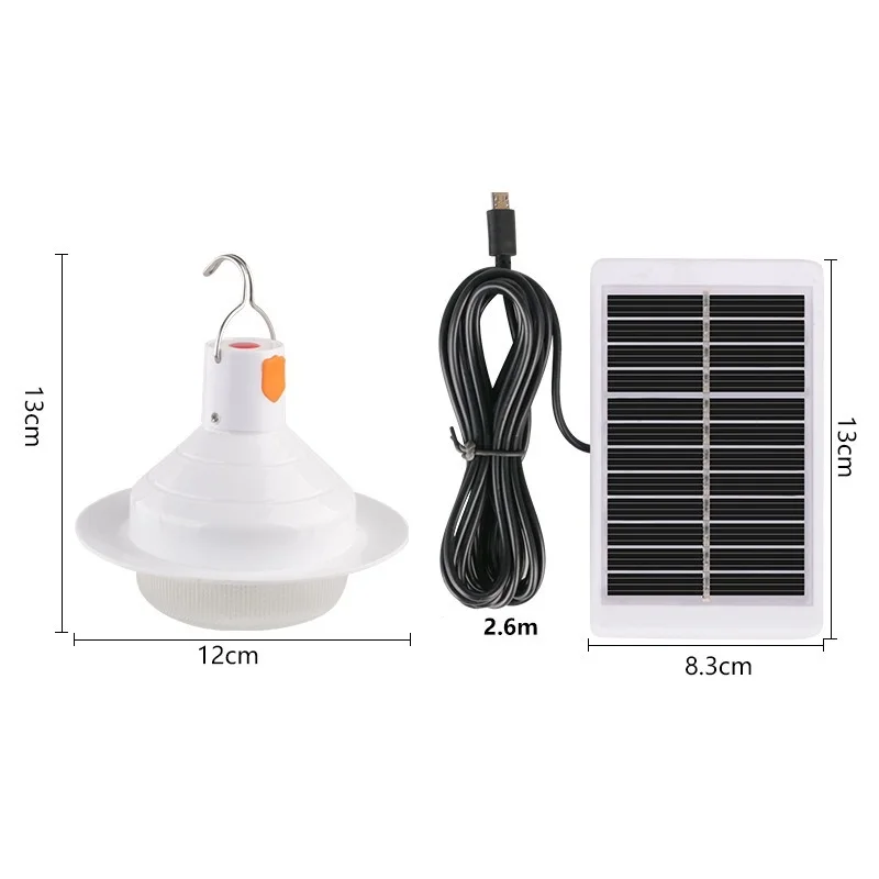 Portable Outdoor Light Operated Control Solar Tent Light Rechargeable Battery Solar Light Bulbs for Chicken Coop Camping Hiking