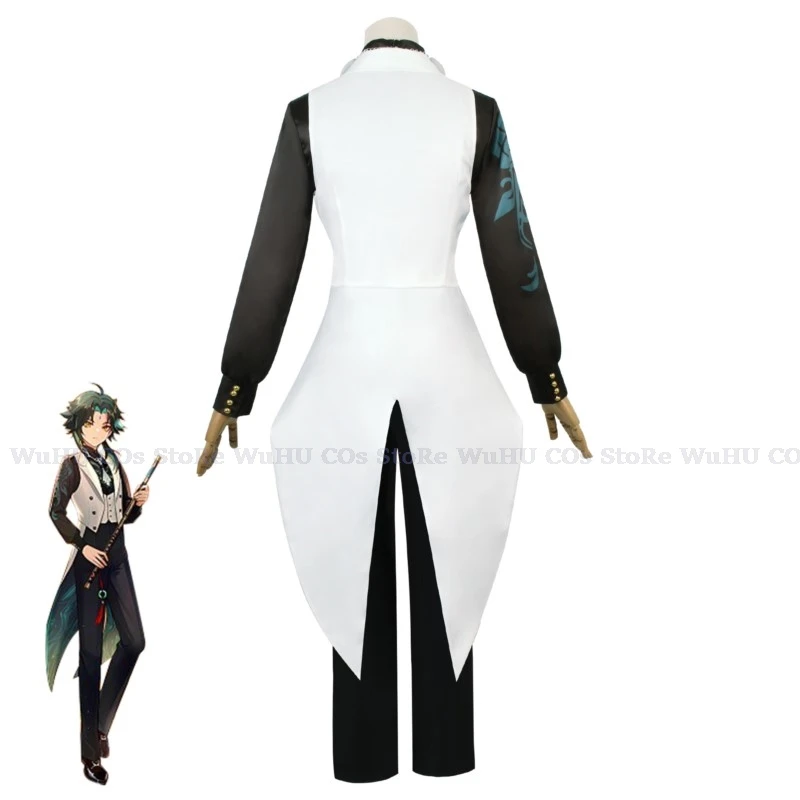 2023 gioco Genshin Music Cosplay 2024 Costume Xiao Cosplay Costume Xiao parrucca uomini adulti Halloween Party Roleplay Suit Set completo