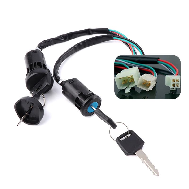 

Universal 4 Wire Pin Ignition Switch Key Set For 50cc-150cc Chinese ATV Quad 4 Wheeler Pit Dirt Bike Scooter Motorcycle Parts