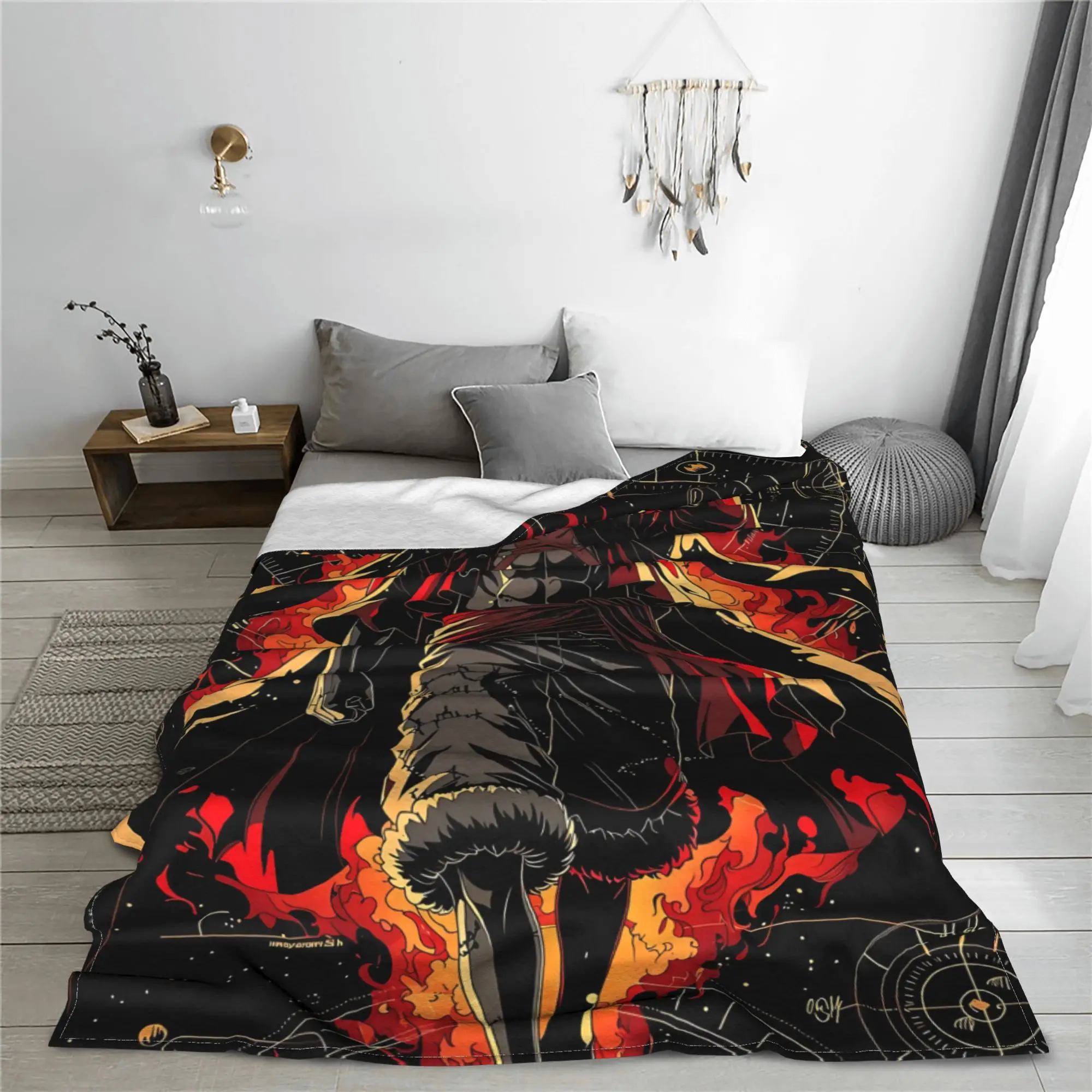 1PC One Pieces Anime Luffy  Winter Blankets for Adults Bedding Home Interior Sofa Knee