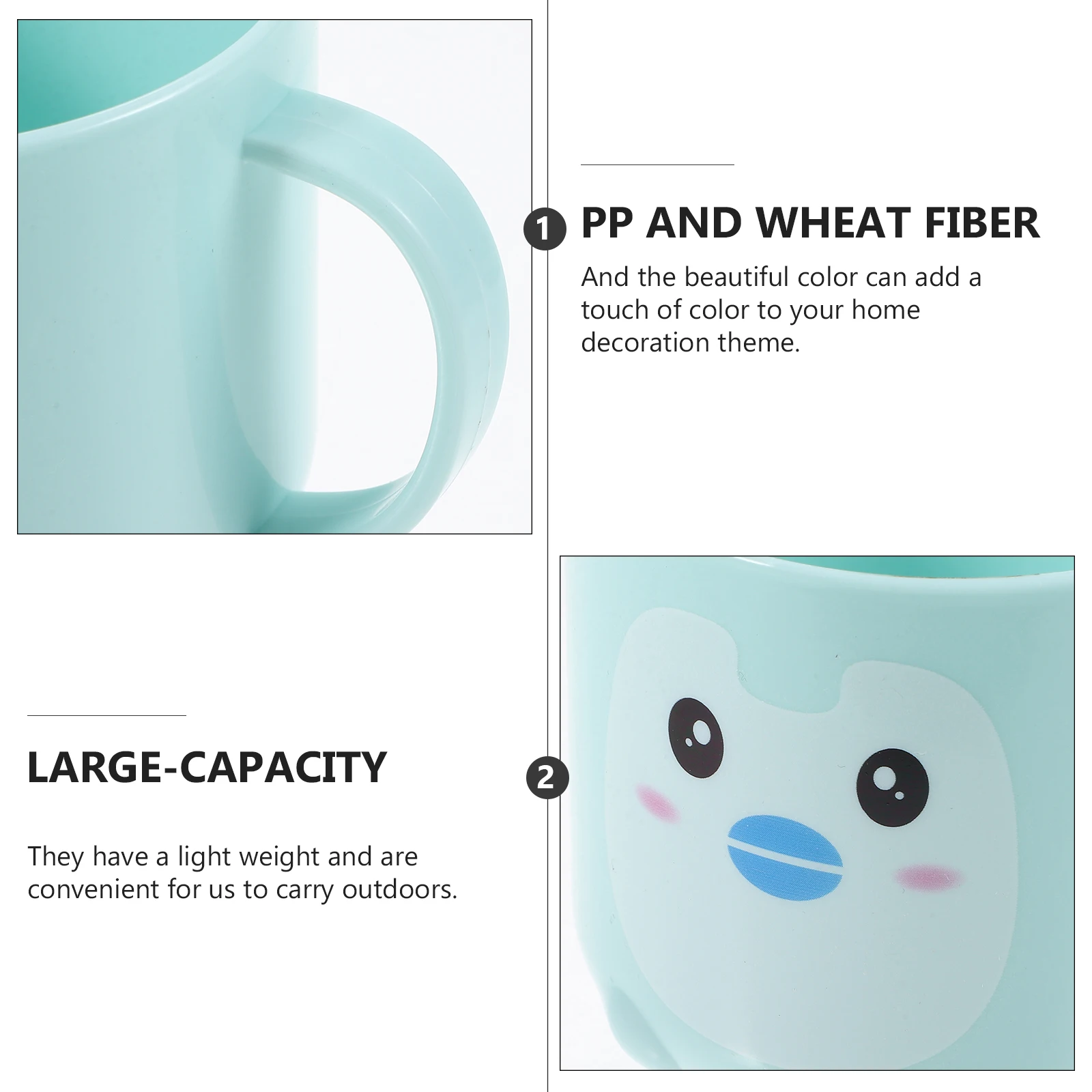 

4 pcs Kids Toothbrush Cartoon Gargle Mugs Large Capacity Anti-Slip Household Wash Cups For Children Toddler Toothbrush