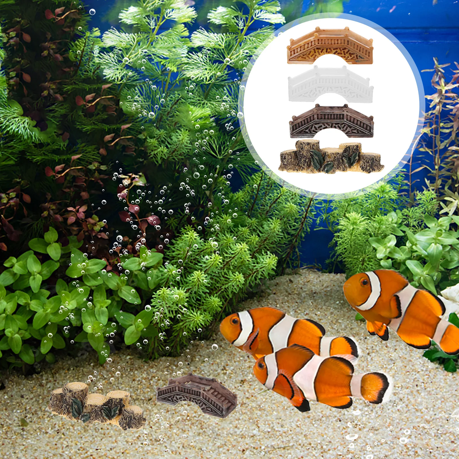 

4Pcs Miniature Arch Bridge Plastic Figurines Mini Garden Decor Photo Props Bonsai Landscape Ornament Durable Micro Scene