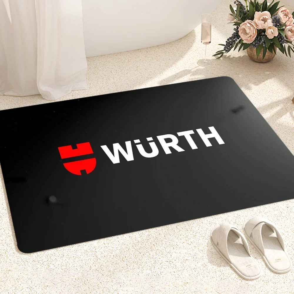 W-Würth Foot Mat Balcony Bathroom Rug Carpet for Bed Room Mats Outdoor Entrance Doormat Home Decorations Rugs Bath Kitchen Door