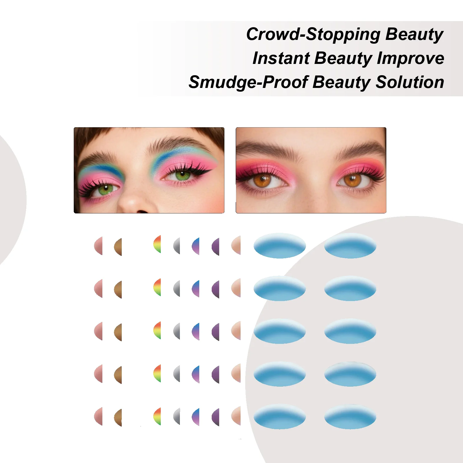 

Eyeshadow Patches Adhesive Eyeshadow Patches 9 Sheets Skin-Friendly Cosmetics Temporary Fashion Accessory for Gathering Event