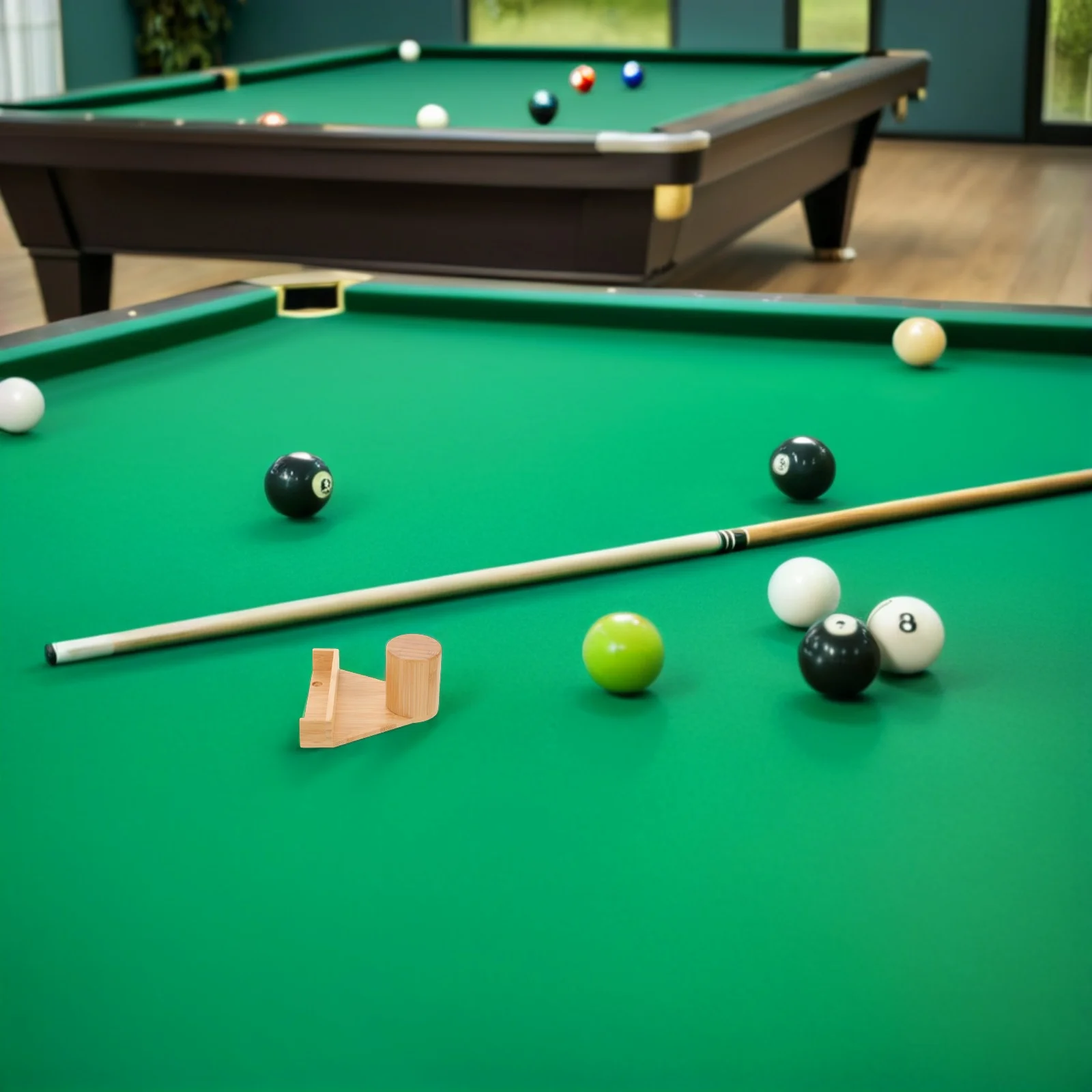 

Бамбуковый держатель для мела для бильярда, настенная треугольная полка для хранения для защиты и организации мелов для бильярдного стола