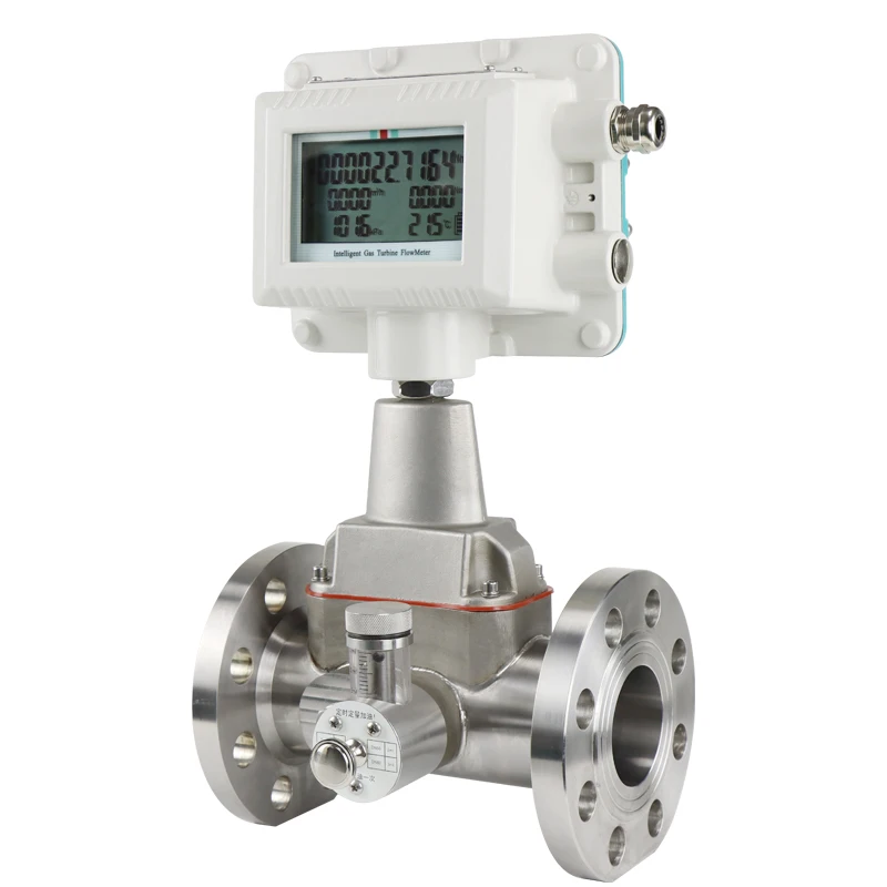 OEM SS304 DN80 RS485 Digital Turbine Butan Gas LPG Natural Gas Turbine Flow Meters