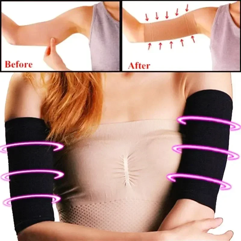 1pair Women Arm Sleeve Weight Loss Thin Legs Thin Arm Shaper Calorie Off Fat Buster Body Slimmer Wrap Belt Ladies Arm Braces