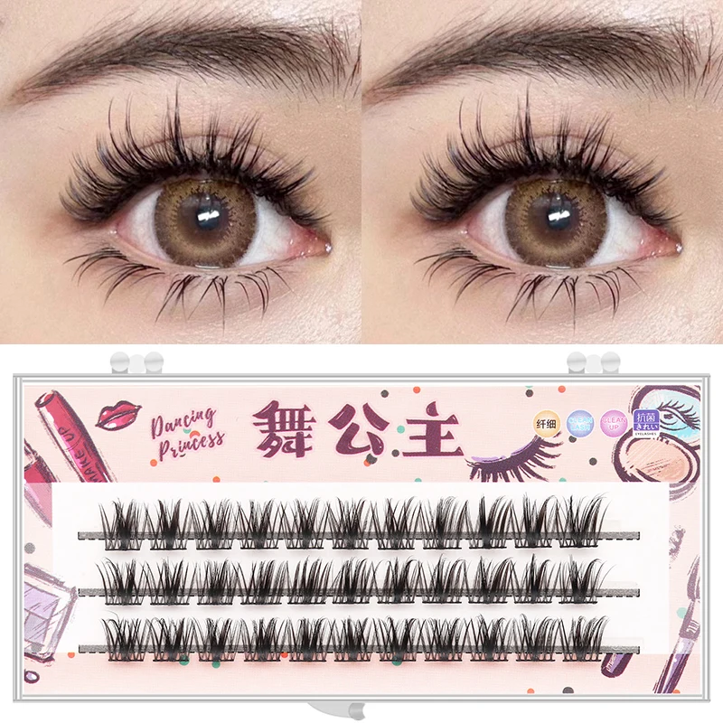 Manga Lashes 3 Reihen 3D Faux Nerz Wimpern Natürliche falsche Wimpern Anime Wimpern Weiches Licht Natürliche Wimpern Verlängerung Make-up – Detail 13