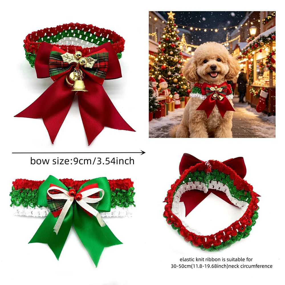 30/50 Stück Hunde-Fliege für Haustiere, Weihnachts-Hundeschleife, elastische Welpen-Halsbänder, Katzenhalsketten, Haustierpflege-Zubehör für Hunde – Detail 10