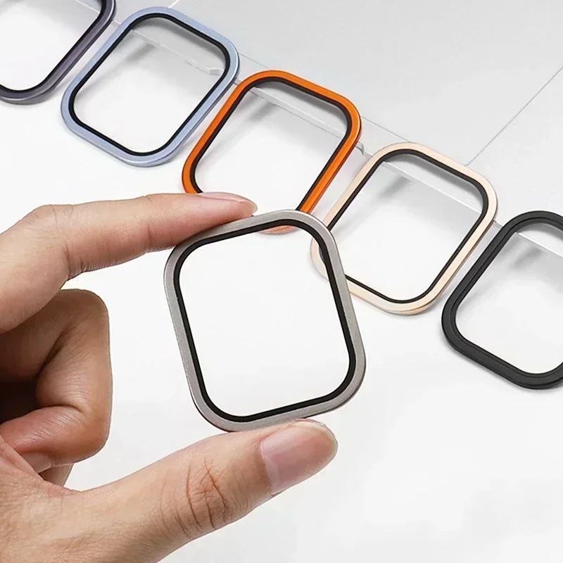 Titan gehärtetes Glas für Apple Watch Ultra 49 mm Metallrahmen, kratzfeste Folie für Displayschutzfolie der Serie Ultra 2, Zubehör