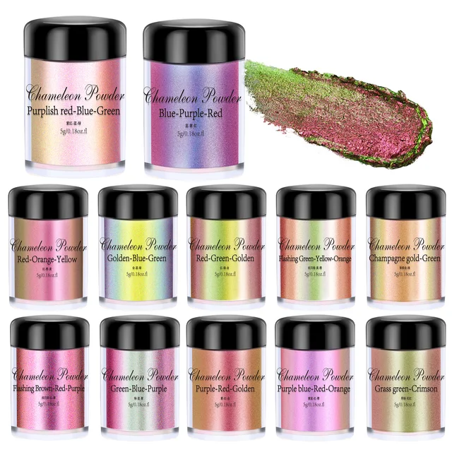 Chameleons Pigment Metallic Resin Pigments Epoxy Glitter Powder Mirror Chameleons Dye Magic Powder For Jewelry Making Supplies