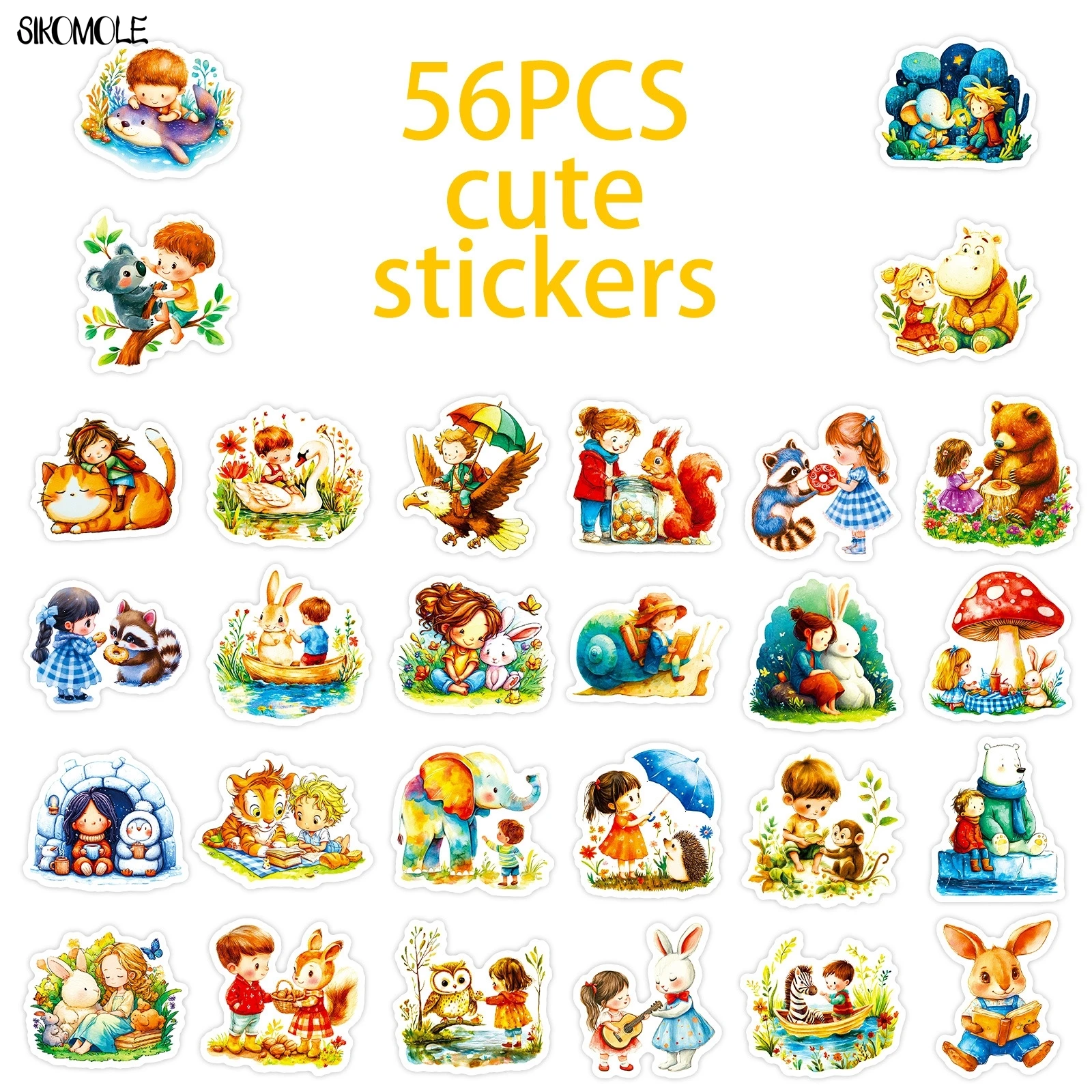 10/30/56 Uds. Pegatinas de grafiti del mundo de cuento de hadas de dibujos animados para niños álbum de recortes estético portátil estacionario pegatina para maleta