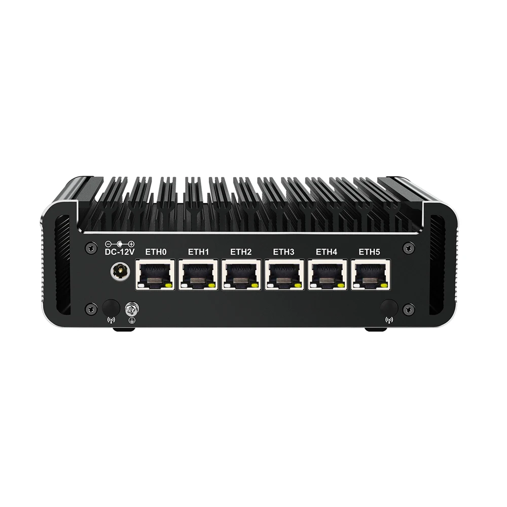 HUNSN Micro Firewall Appliance, Mini PC, pFSense, J6413, RJ14, Microtik, OPNsense, VPN, Router PC, AES-NI, 6LAN, คอนโซล, HDMI, DP, สล็อต SIM