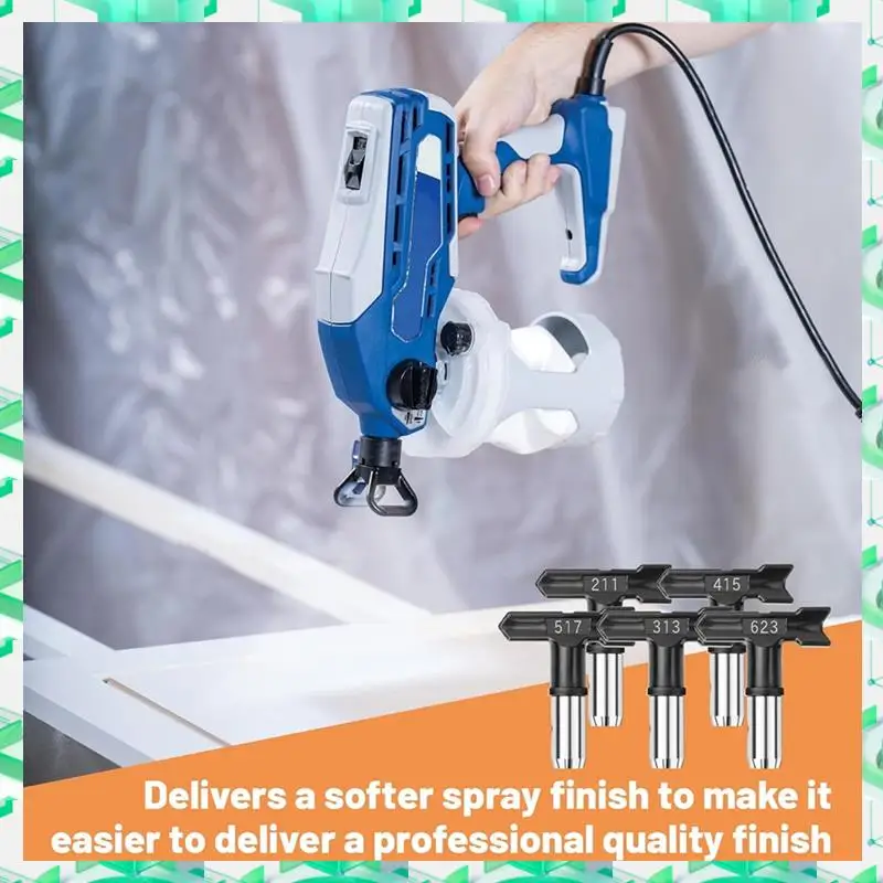 

FIZP Spraytip Reversible Nozzle For Airless Paint Sprayers And Sprayguns, Replacement Single Seal (211, 313, 415, 517, 623)