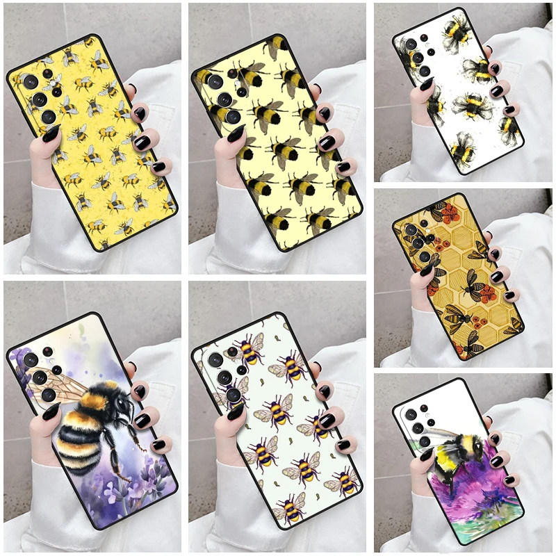 Phone Case For Samsung Galaxy S24 S23 S21fe S22 Ultra Plus Note 10 20 S8 S9 S10 Cover Bumblebee Insect Bee