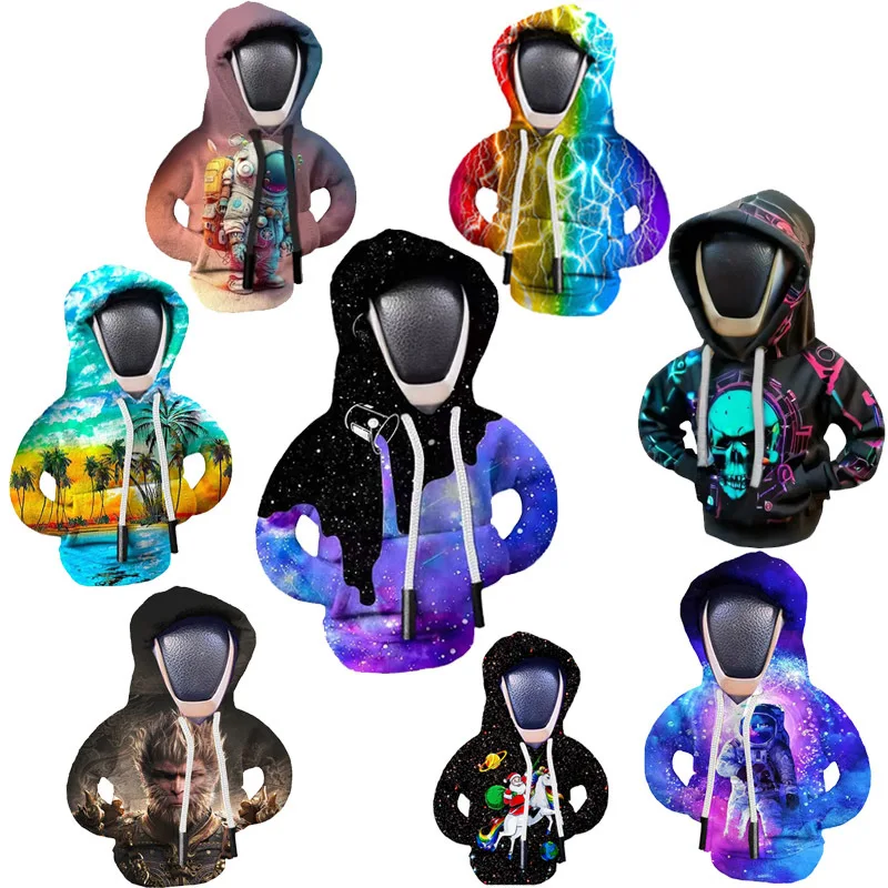Creative Sweatshirt-Style Car Gear Shift Knob Cover | Anti-Sweat Gear Shift Lever Protective Sleeve | Gear Shifter Decoration