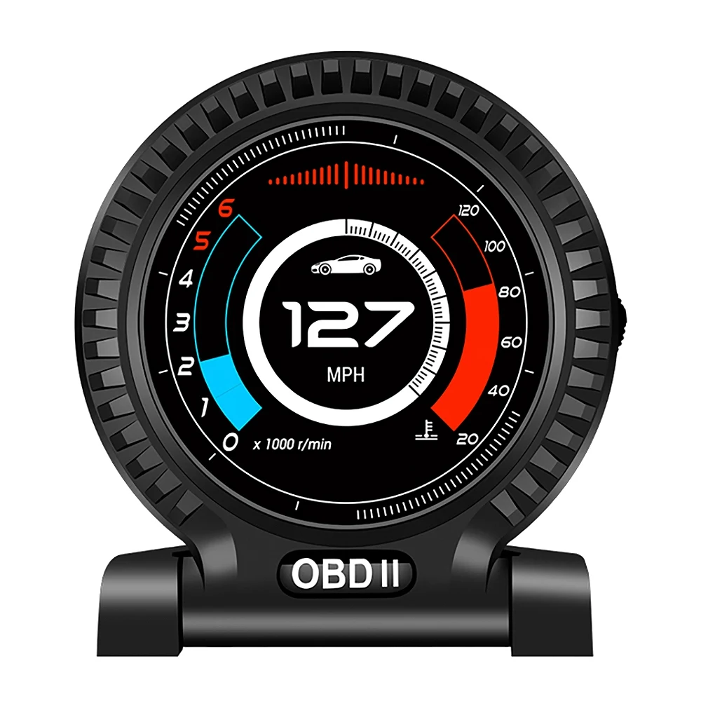 Car Head-Up Display OBD2 HUD Multi Meter Water Temperature LCD HUD Display OBD2 System Fuel Consumption GPS Alarm Speed