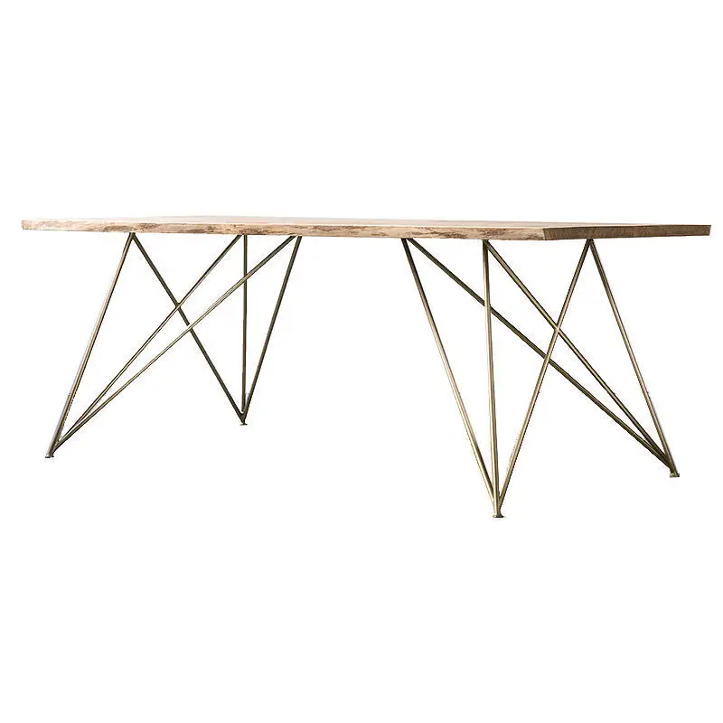 

Modern simple solid wood, conference table long table, industrial style rectangle