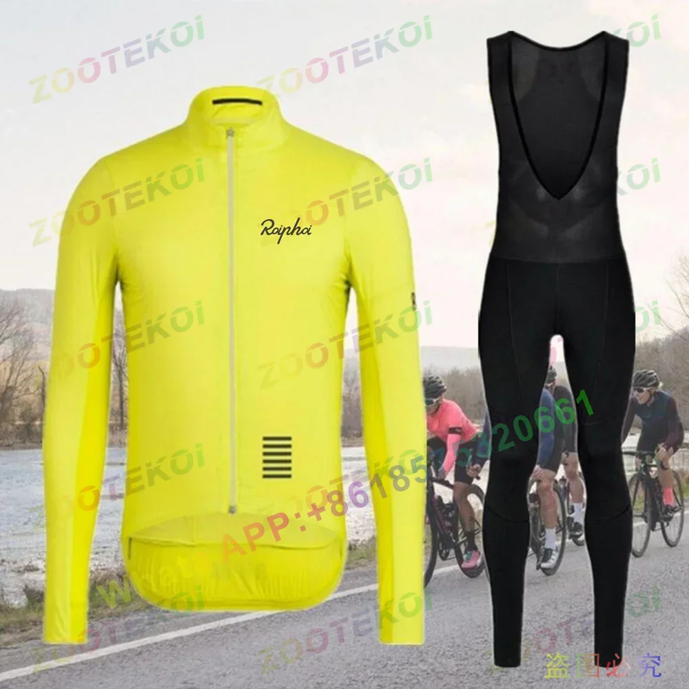 2023 ROIPHOI Cycling Set Men Cycling Clothing Bike Clothing Breathable Anti-UV Bicycle Wear Long Sleeve Cycling Jersey Sets Kit