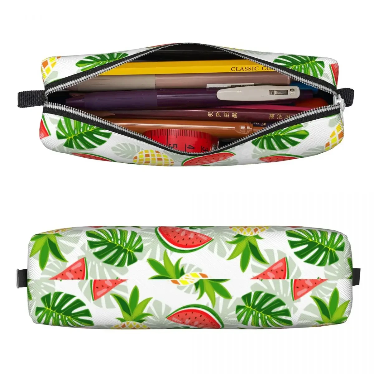 Summer Fruit Pineapple Watermelon Pencil Cases New Pen Box Bag Girls Boys Large Storage School Supplies Cosmetic Pencil Pouch