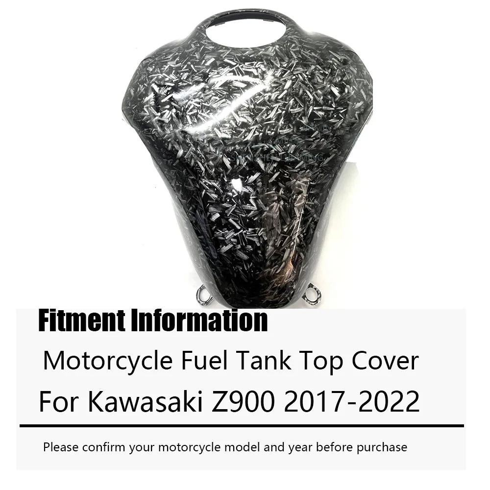 For Kawasaki Z900 2017-2022 Carbon Fiber Look Fuel Tank Top Cover Fairing Panel Kit Motorcycle Bodywork Modification Accessories