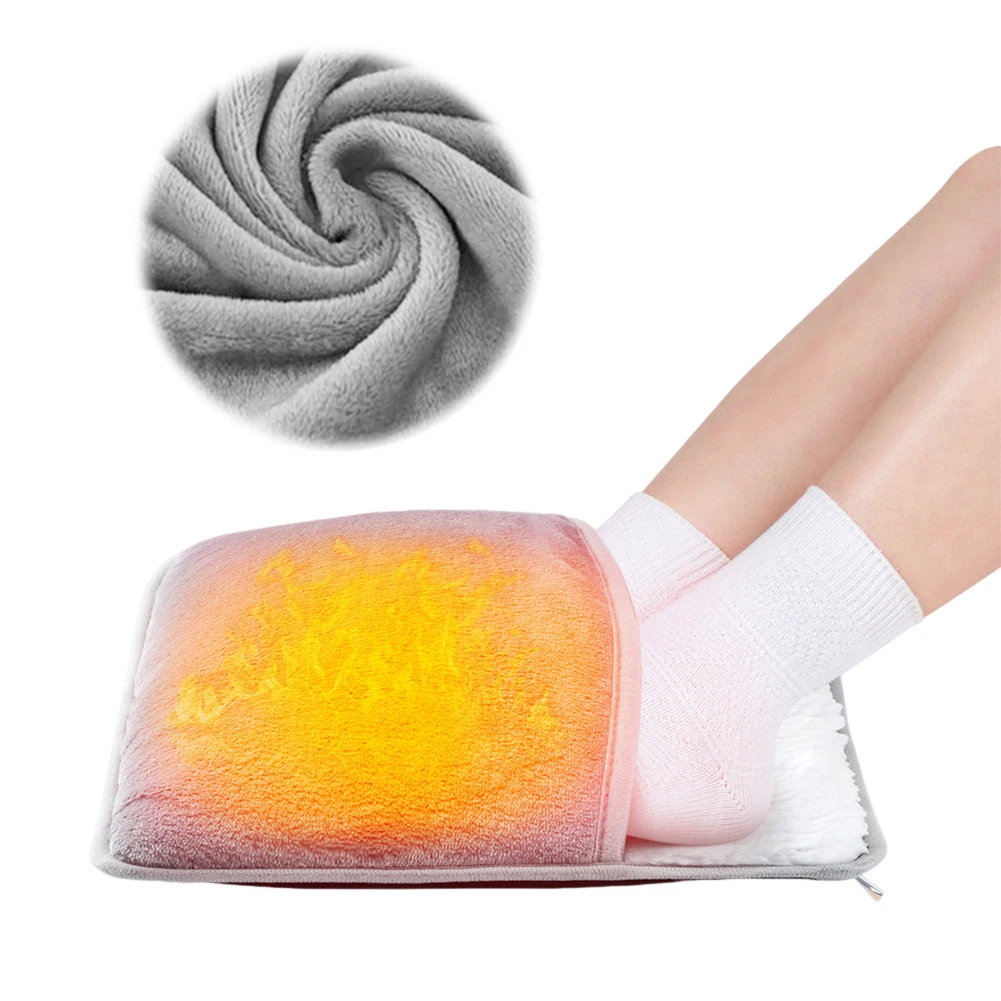 Electric Foot Warmer USB Heating Pad Multi-Function Heated Foot Cover Soft Thermal Foot Muff for Home Office