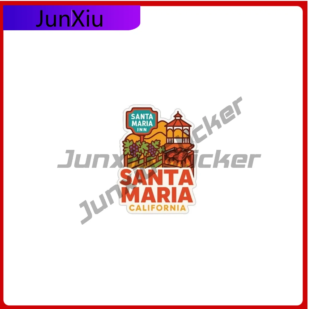 

Santa Maria California Travel Sticker Waterproof Scratch-proof Vinyl Decal X 500 Motorcycle Stickers Pickup Windshield Car Body